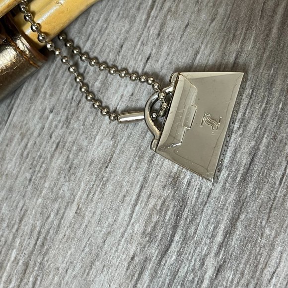 JEANNIE LOTTIE • Woven Rattan Clutch with Bamboo Handles • ALMOST NEW! - Picture 6 of 13